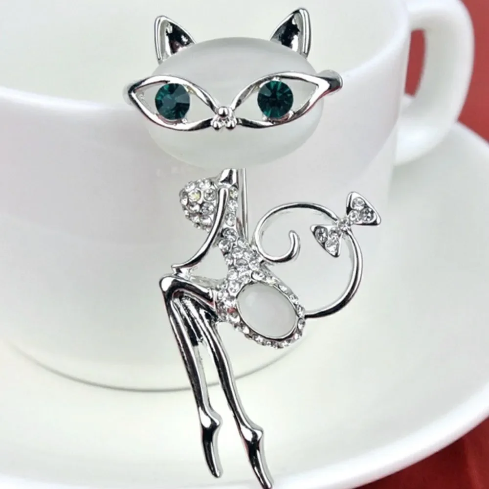 💚 Betsey Johnson stunning & sassy kitty cat brooch 💚